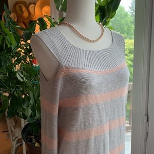 Maurices Gray and Pink Cold Shoulder Sweater Sz M NWT